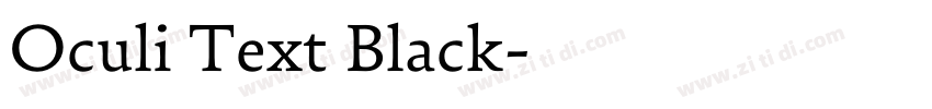 Oculi Text Black字体转换